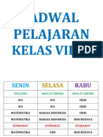 Jadwal Pelajaran 8B