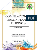 Compilation of Lesson Plan in Filipino 7
