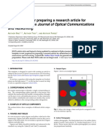 Latex Template For Preparing A Research Article For Submission To The Journal of Optical Communications and Networking