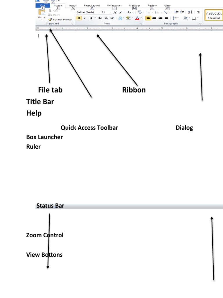 File Tab Ribbon Title Bar Help PDF