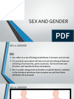 Sex and Gender Report