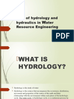 Role of Hydrology and Hydraulics in Water Resource