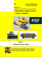 Manual: Peralatan Penghampar Campuran Aspal (Asphalt Finisher)