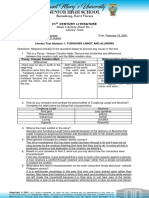 21 Century Literature: Week 4 Activity Sheet No. 1 Literary Texts