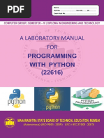 Programming With Python For Student