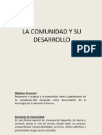 LA COMUNIDAD Y SU DESARROLLO