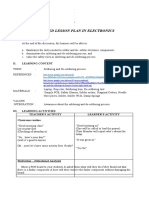 Detailed Lesson Plan in Electronics: I. Objectives