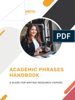Academic Phrases Handbook: A Guide For Writing Research Papers