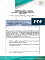 Guía de Actividades y Rúbrica de Evaluación - Unidad 2 - Fase 3 - Formulación de La Propuesta de Investigación.