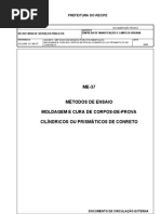 Moldagem e Cura de Corpos de Prova