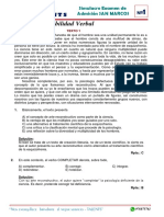 Habilidad Verbal. a) Complementar. B) Corregir. C) Integrar. D) Redondear. E) Totalizar.