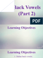 Back Vowels