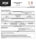 Boleta de Inscripción al Registro Público | PDF