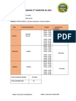 Horario 2 Semestre de 2022