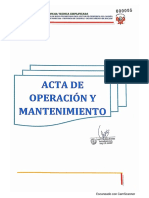 Acta Operacion y Mante