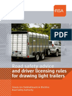 Road Safety Advice: and Driver Licensing Rules For Drawing Light Trailers