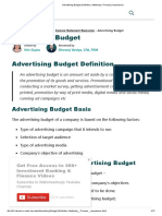 Advertising Budget (Definition, Methods) - Process - Importance