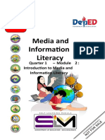 Quarter 1 - Module 2: Introduction To Media and Information Literacy