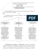 A Globalização Financeira: Escola Básica e Secundária Do Porto Moniz
