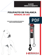 Polipasto de Palanca Cromada Curvas para Web