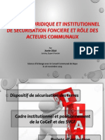 Dispositif de Securisation Foncière Et Rôle Des CoGeF Et SVGF