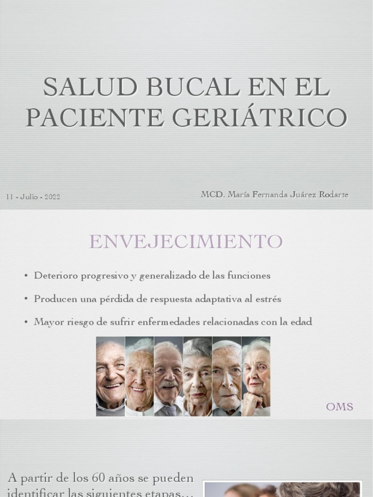 Prevención de Salud Bucal en Geriatría | PDF | Higiene oral | Medicina ...