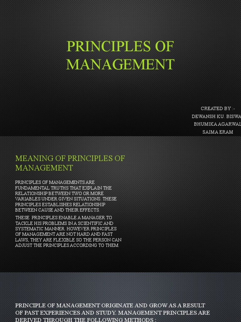 Principles of Management | PDF | Employment | Business