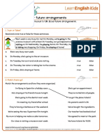 Grammar Practice Present Continuous Future Arrangements Worksheet