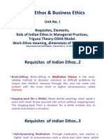 Indian Ethos & Business Ethics: Requisites, Elements, Role & Triguna Theory
