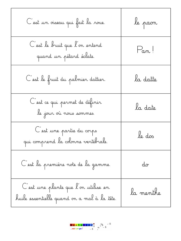 Devinettes homophones à imprimer | PDF