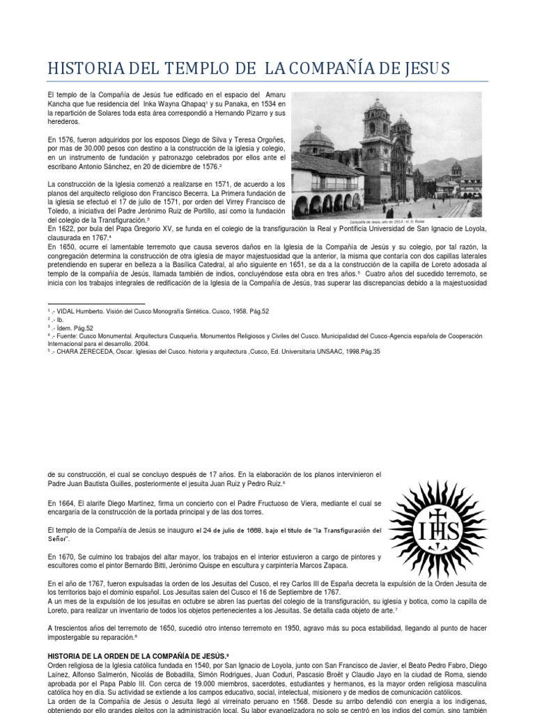 Compañia de Jesus | PDF | Sociedad de jesus | Imperio Inca