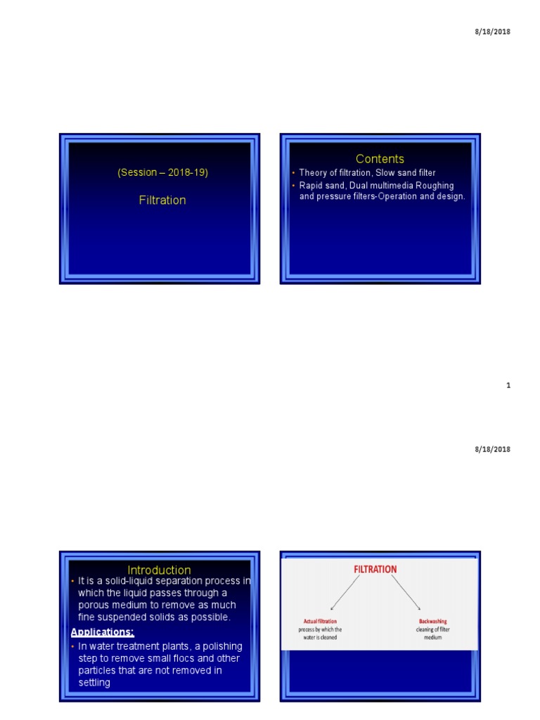 Filteration PDF Filtration Environmental Engineering