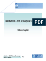 Introduction To CMOS RF Integrated Circuits Design: VII. Power Amplifiers