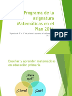 1.1 Programa de Matemáticas - Plan 2011