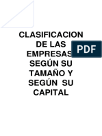 Clasificacion de Empresas