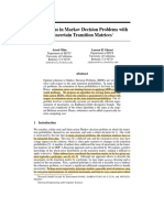 Robustness in Markov Decision Problems With Uncertain Transition Matrices