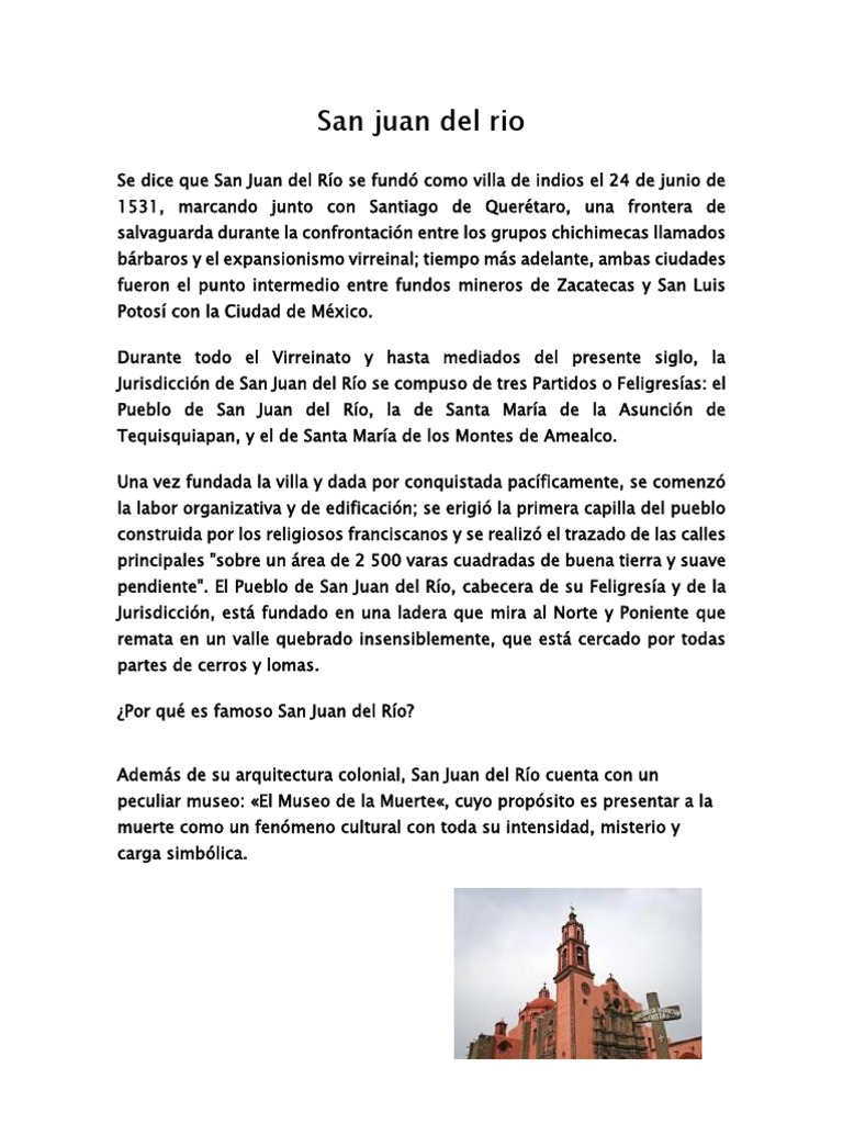 Clima en San Juan del Río | PDF | Viajes y turismo | Historia