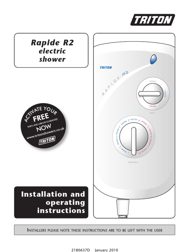 Triton Rapide R2 Shower PDF Fuse (Electrical) Ac Power Plugs And