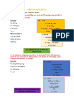 Cálculo de Dosis Farmacologia