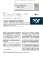 Retos Actuales en La Investigación en Suicidio: Current Challenges in Research in Suicide