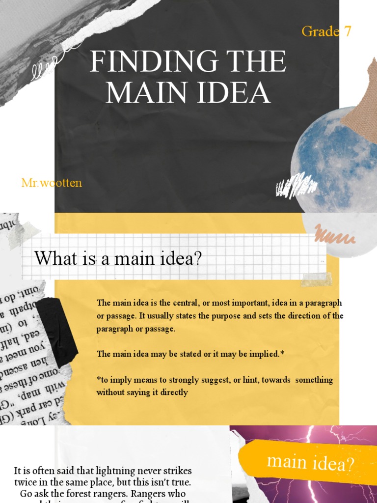 Finding The Main Idea Grade 7 Download Free PDF Hunting