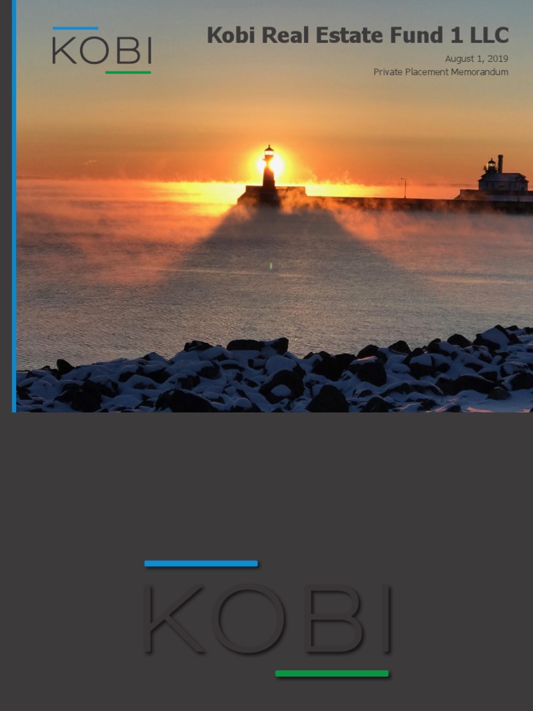 Kobi Real Estate Fund 1 PPM 1 PDF Securities (Finance) Limited