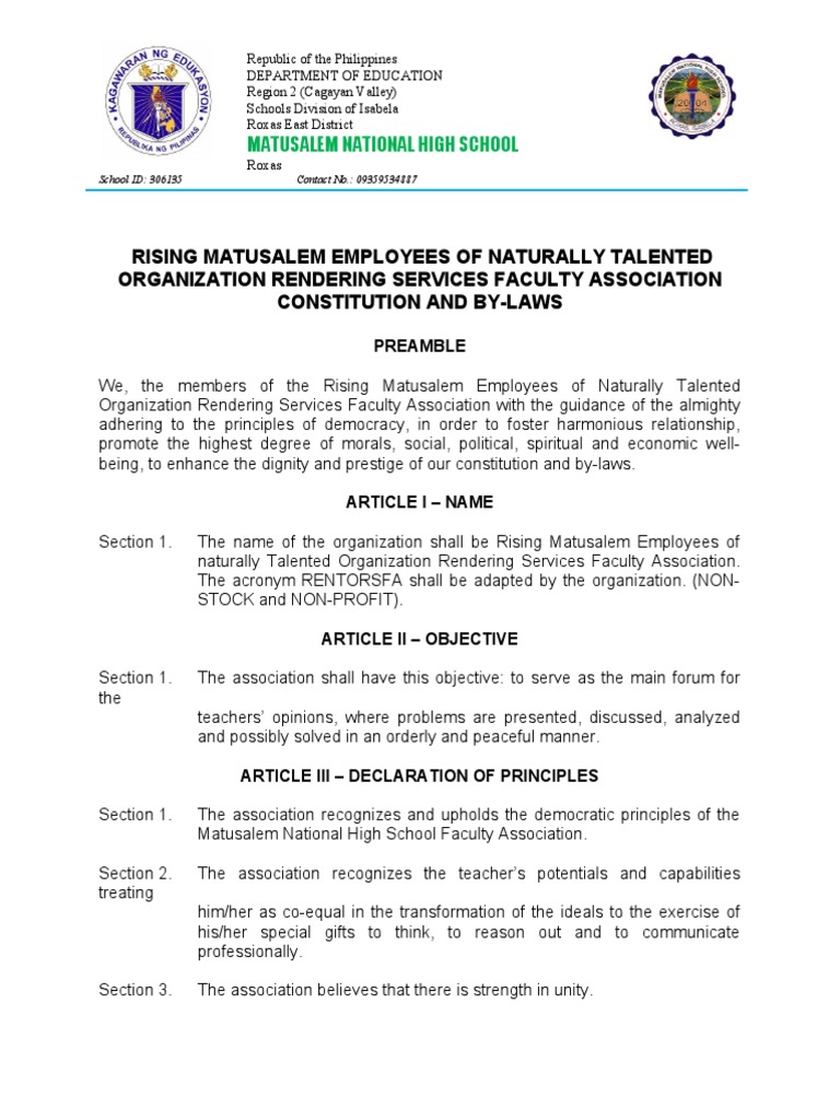 Pta Bylaws PDF Libraries Government