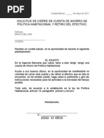 Formato y Modelo para Retirar Ahorros de Politica Habitacional