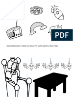 Colour and Choose 3 Things You Would Put On The Queen'S / King'S Table