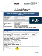 MSDS Solución para Gasificar CR