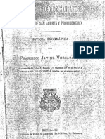 Vergara y Velazco - El Archipiélago de San Andrés (Las Islas de San Andrés y Providencia) Noticia Geográfica 1889