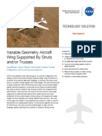 Variable Geometry Aircraft Wing Supported by Struts And:or Trusses