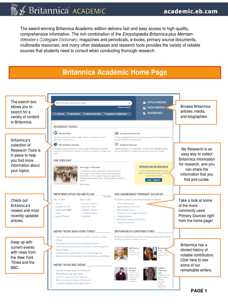 Britannica Academic Home Page PDF Encyclopædia Britannica World