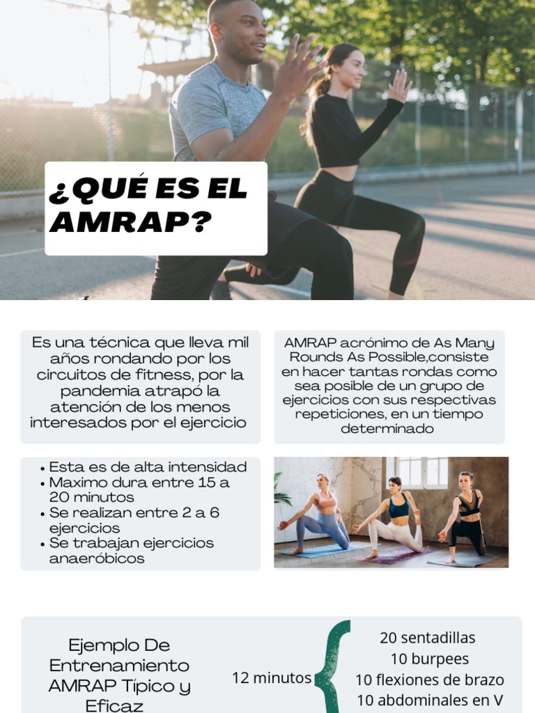 Entrenamiento AMRAP: Definición y Ejemplo | PDF